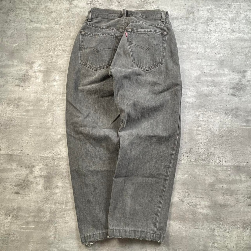 Levi's 501XX Jeans 26 Grey Vintage 90s Made in USA Button Fly Raw Hem